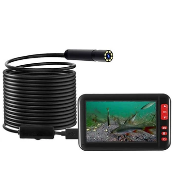 Нов 1080P дисплей 4.3 инча Подводна камера IP68 водоустойчив 8LED сонда с подсветка рыболокатор риболовна помещение за рибар