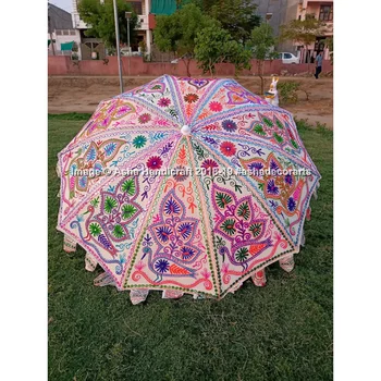 Нов индийски градински чадър ръчно изработени от бял павлином, декоративен тенис на сватбен чадър в стил хипи