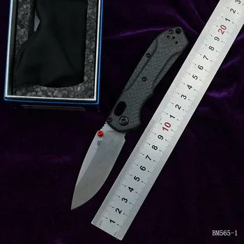 нов мини 565-1 дръжката е от въглеродни влакна Mark s90v нож сгъваем джобен нож кухненски, за оцеляване, къмпинг, лов практичен открит EDC