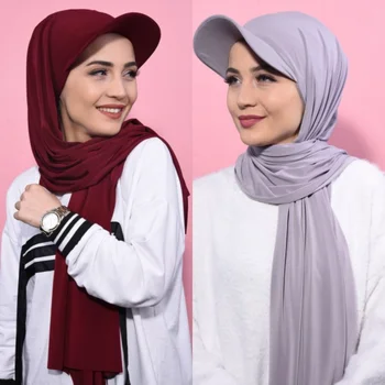 Нов модерен женски хиджаб, шал от Джърси, летни спортни шапки, дамски превръзка на главата си, готов за чорап забрадка, капор