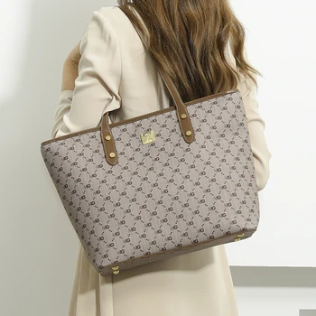 Нови модни маркови реколта големи чанти-тоут за жени 2023, тенденция дизайнерска чанта на рамото формат А4 за пътуване до работа, дамски чанти, за пазаруване