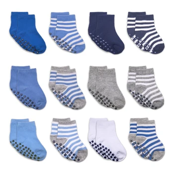 Новост, 12 двойки/лот, от 0 до 4 години, нескользящие чорапи за малки момичета и момчета, висококачествени памучни чорапи за новородено, популярни чорапи за деца