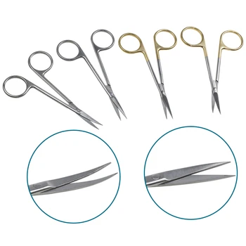 Ножици с зазубренными ръбове, санаториум хирургически инструмент, ножици с извити / директни съвети
