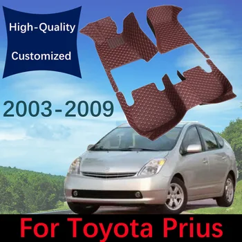 Обичай кожени автомобилни стелки за Toyota Prius XW20 2003 2004 2005 2006 2007 2008 2009 автомобилни почистващи пътеки за краката