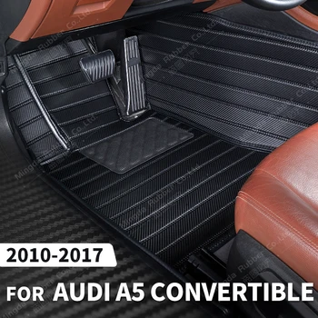 Обичай Подложки От карбон За AUDI A5 Convertible 2010-2017 11 12 13 14 15 16 Фута Carpeted Floor Аксесоари За Интериор на Автомобил
