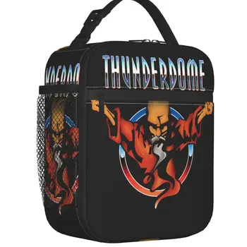 Пакети за обяд с логото на Thunderdome за къмпинг, за пътуване, музикален фестивал Hardcore Gabber, преносим термоохладитель Bento Box