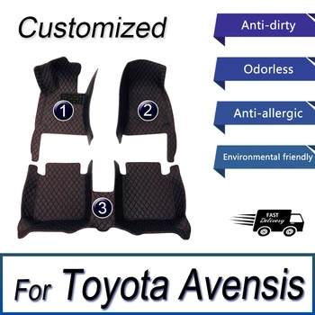 Подложка за Toyota Avensis Wagon T270 2009 ~ 2018 Автомобилни Постелки Със защита От мръсотия, Луксозни Кожени Постелки за под, Para Carro, Автомобилни Аксесоари