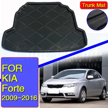 Подложка за лигавицата на задния багажник, аксесоари за KIA Forte 2009-2016, етаж тава, кал килим 2015 2014 2013 2012 2011 2010