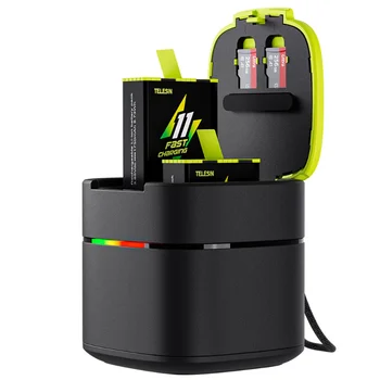 Подходящ за GoPro Hero 11 кутия за бързо зареждане, две батерии, зарядно устройство за флаш зареждане