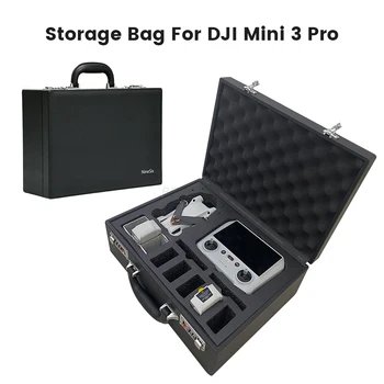 Подходящ кожен куфар с парола за DJI Mini pro 3, водоустойчива кутия, чанта за съхранение на аксесоари за търтеите Mini pro 3