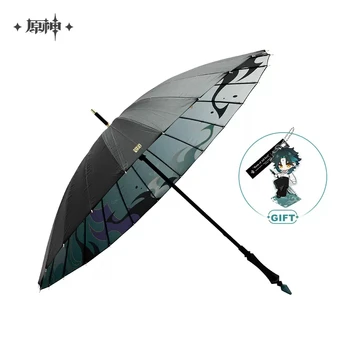 Предварителна продажба: [miHoYo] Игра Genshin Impact Xiao Проклятие на цялото Зло Тема Слънцезащитен чадър Аниме Cosplay Подпори Подарък Окачен Чадър от слънцето