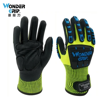 Предпазни работни ръкавици Green Wonder Grip РГ-501AV, които предпазват от удари, анти-вибрационни, маслоустойчив