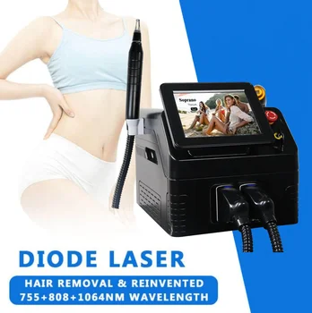 Преносим 808-диоден лазерен перманентен апарат за пикосекундного лазерно премахване на татуировки и коса 