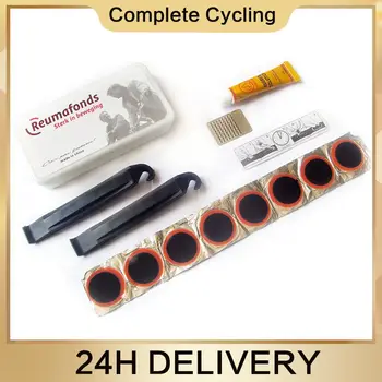 Преносим комплект инструменти за ремонт на планински велосипеди, набор от инструменти за велосипед, велосипеди инструмент за многоцелеви ремонт на гуми, комплект