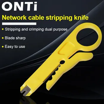 Преносим машина за източване на кабели ONTi Mini, ударни инструменти, 110 остриета за мрежови кабел