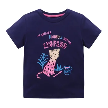 Прескачане на препятствия Meters / ново записване, летни тениски с котки за момичета, детски памучен дрехи с къс ръкав, детски тениски със собствени животни, върхове за деца