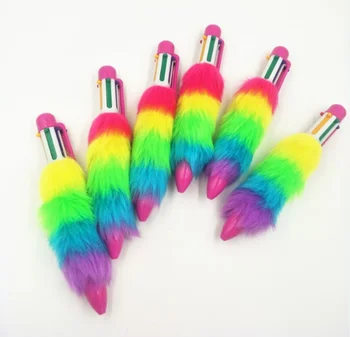 Продажба на едро, 12 бр., креативна 6-цветна химикалка химикалка, сладък 6-цветна химикалка химикалка, цветни инструменти за писане