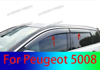 Прозореца на колата, земни вежди, прозорец на кола, файл за дъжд, дъжд дъска, дышащее украса, автомобилен стайлинг за Peugeot 5008 2017-2021