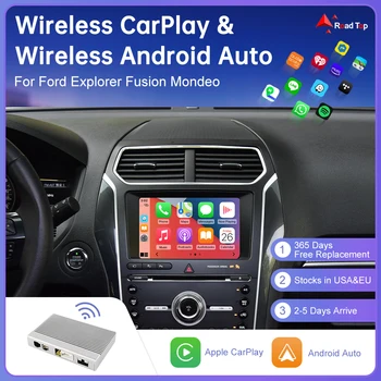 Пътен видеоинтерфейс, декодер, кутия, Android Auto безжична CarPlay за Ford Explorer Fusion Mondeo, поддръжка Sync2, камера за задно виждане