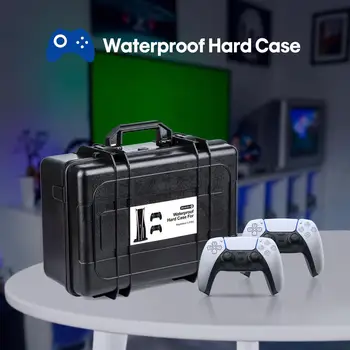Пътна чанта-органайзер, фланец водоустойчив сейф е с голям капацитет, който е съвместим с игрова конзола Ps5
