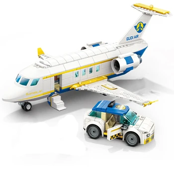 пътнически самолет съвместим сити приятели модел строителни блокове комплекти Самолет самолет техника тухли приятели играчка за деца