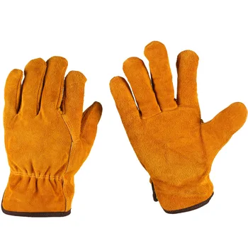 Работни ръкавици от телешка кожа, защитно облекло за водача, предпазни работни ръкавици за заваряване, ръкавици за мъже, аксесоари за облекло, ръкавици