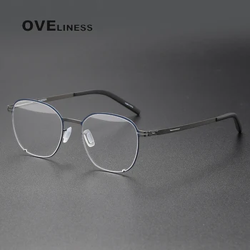 рамки за очила от чист титан за мъже, рамки за очила по рецепта от оптични късогледство, женски 2023, новия датски луксозна марка, слънчеви очила