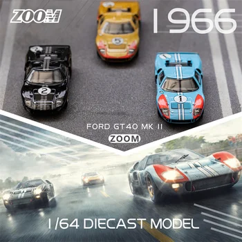 ** Резервация ** МАЩАБИРАНЕ 1:64 Ford GT40 MKII 1966 Le Mans 24 часа molded модел автомобил