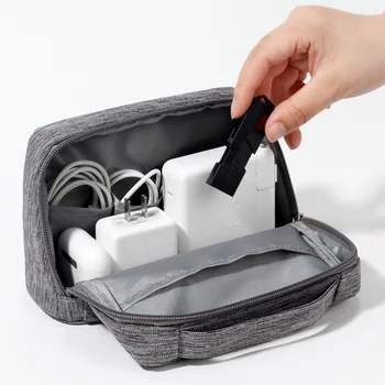 Ръчна чанта за съхранение на кабел за данни, зарядно за дигитални слушалки, козметика, тоалетни принадлежности, преносими многофункционална чанта за съхранение