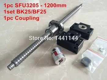 Свд SFU3205 - 1200mm + химикалка гайка с обработен края на + разчита BK25 / BF25 + части за свързване 20*14 мм с ЦПУ