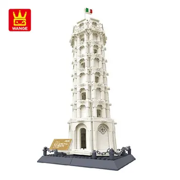 Световно известната сграда от малки тухли, Италия, кулата, строителни блокове, пъзел, играчка модел, много трудна