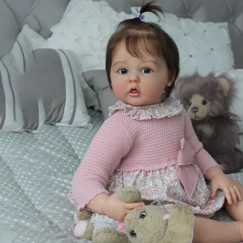 Скъпа е имитация момичета, реалистична силиконова кукла-робот, детски играчки, подарък за рожден ден, като на дете