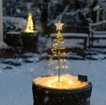 Слънчеви LED Светлините на Коледната Елха Декорация на Открито в Градината е Страхотна Струнни Светлини Лампа на Коледно Парти Подарък За Нова Година Светлини на Вътрешния Двор