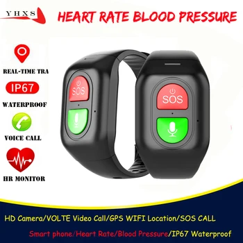Смарт часовници 4G за възрастните родители, наблюдение на сърдечната честота, кръвното налягане, GPS, Wi-Fi, проследяване на местоположението, SOS повикване, телефон с Android, спортни умен часовник