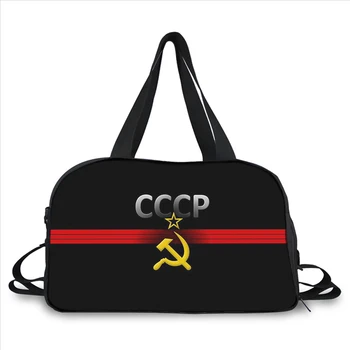 Съветският Съюз флаг на СССР 3D печат моден тренд преносима многофункционална чанта-месинджър голям капацитет, пътна чанта