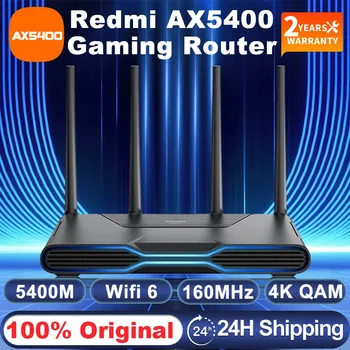 Съвместим с Redmi Рутер AX5400 5400 Mbps WiFi6 5G 512 MB Процесор Qualcomm Мрежест Ретранслатор Външен Мрежов Усилвател на сигнала Умен Дом