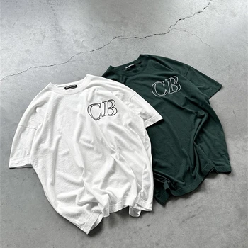 Топ-версия 
 Тениска Cole Buxton за мъже и жени, тениска на по-добро качество 1:1, ежедневни тениски с куха бродерия букви, тениска CB