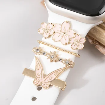 Украса за Apple Watch Band Бижута с диаманти Iwatch окачване-пеперуди Аксесоари Каишка за часовник гривна за часа