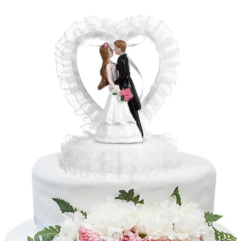 Украса за младоженеца на булката за сватба бижута, бижута за булката, украса за парти, декорация на сватбена маса, статуетка за торта