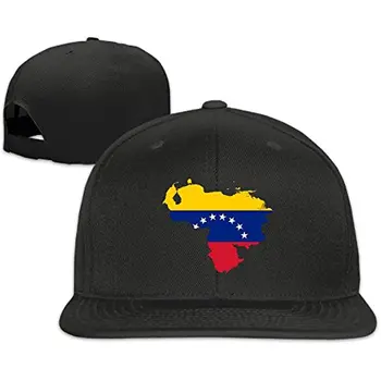 Унисекс Знаме на Венецуела Карта Плосък по бейзболни шапки хип-хоп Регулируема възстановяване на предишното положение Four Seasons Случайни Унисекс за възрастни