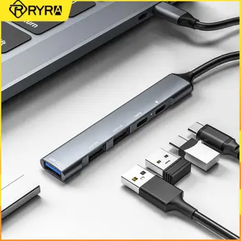 Хъб RYRA 5-в-1 Type-C за да се свържете с USB2.0 USB3.0 PD65W с подкрепата на бързо зареждане и висока скорост на трансфер на данни докинг станция USB hub