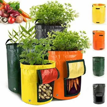 Чанта за отглеждане на картофи обем 12 литра, чанта за отглеждане на зеленчуков лук, найлонови торбички, градински саксия за разсад, чанта за отглеждане на растения, земеделски инструмент