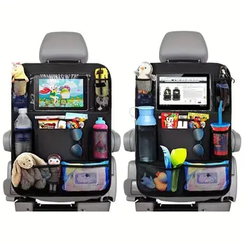 Чанта за съхранение на задната седалка, детска кола, една чанта от филма могат да се настанят таблет компютър или телефон, други джобове за книги, играчки, чаши, детски