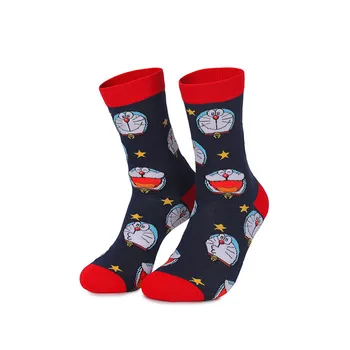 Чорапи в стил харадзюку, спортни чорапи Котка, памучни чорапи с герои от анимационни филми, дълги студентски забавни чорапи за жени и мъже